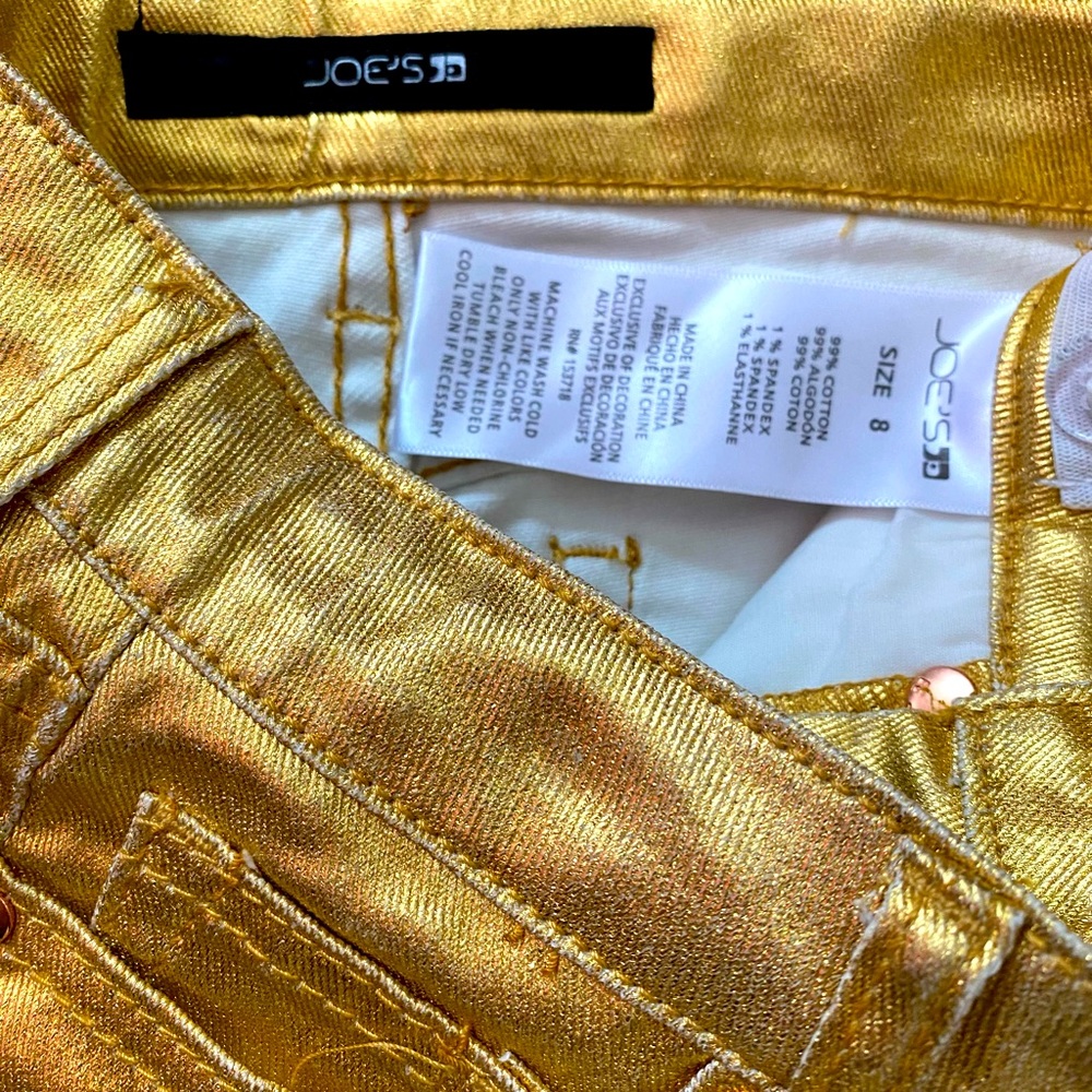 Joe’s Jeans from Bloomingdales - gold - size 8 - very cool!